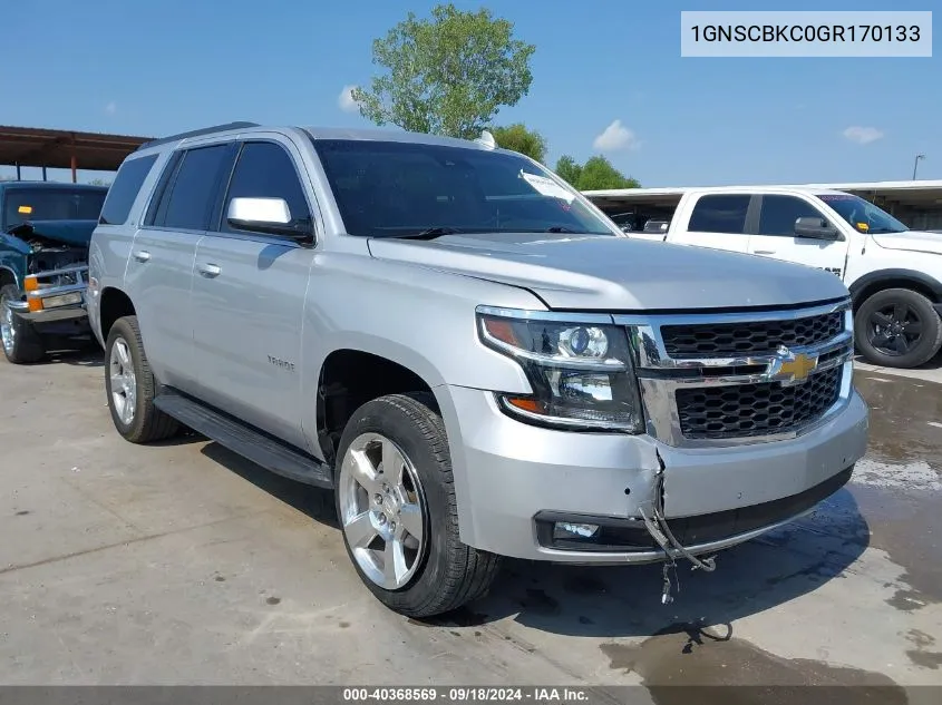 2016 Chevrolet Tahoe Lt VIN: 1GNSCBKC0GR170133 Lot: 40368569