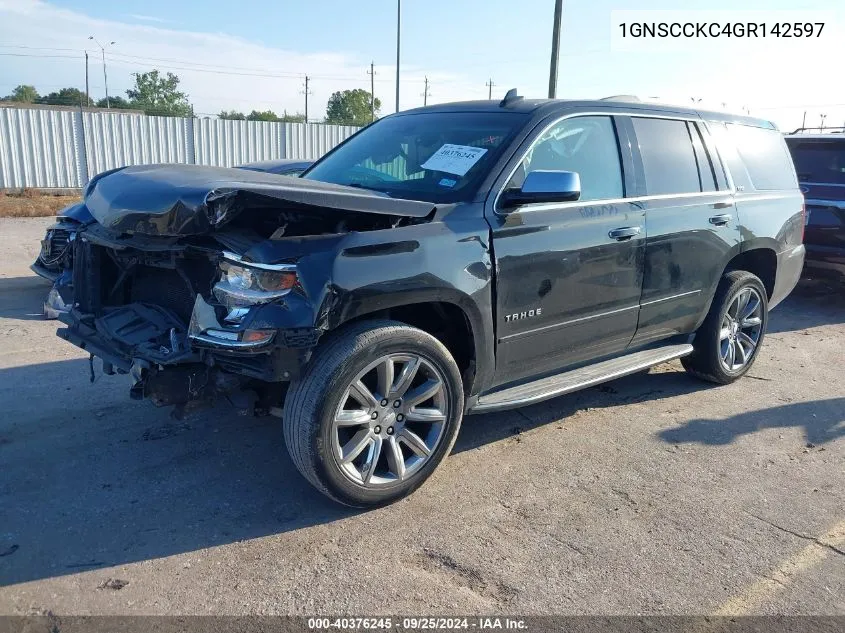 2016 Chevrolet Tahoe Ltz VIN: 1GNSCCKC4GR142597 Lot: 40376245