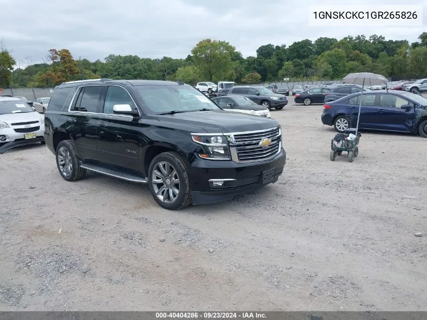 2016 Chevrolet Tahoe Ltz VIN: 1GNSKCKC1GR265826 Lot: 40404286