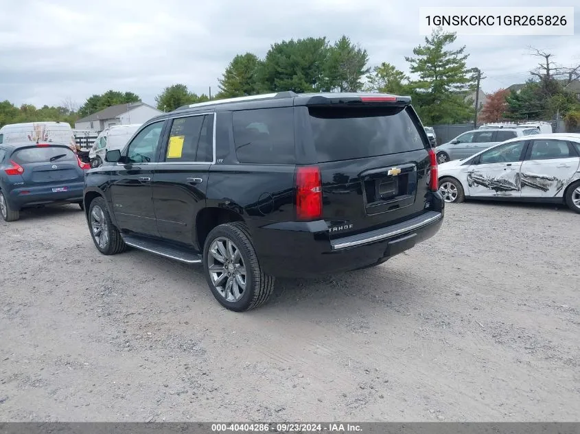 2016 Chevrolet Tahoe Ltz VIN: 1GNSKCKC1GR265826 Lot: 40404286