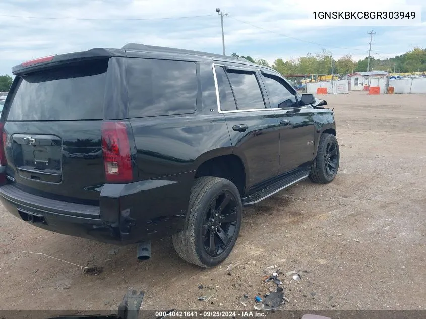 2016 Chevrolet Tahoe Lt VIN: 1GNSKBKC8GR303949 Lot: 40421641