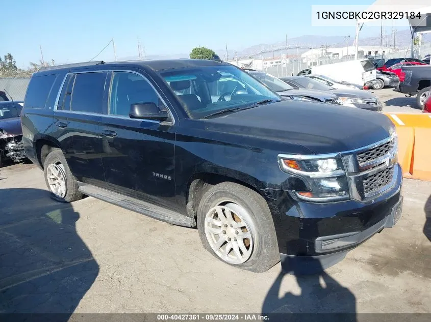 2016 Chevrolet Tahoe Lt VIN: 1GNSCBKC2GR329184 Lot: 40427361