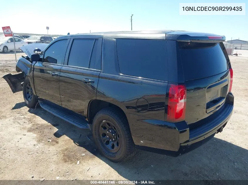 2016 Chevrolet Tahoe Commercial Fleet VIN: 1GNLCDEC9GR299435 Lot: 40441146