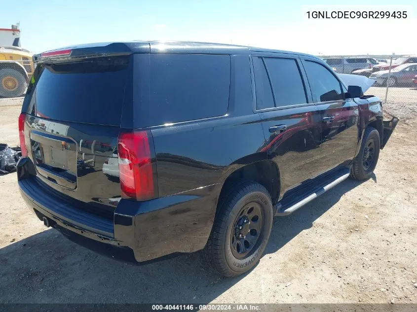 2016 Chevrolet Tahoe Commercial Fleet VIN: 1GNLCDEC9GR299435 Lot: 40441146