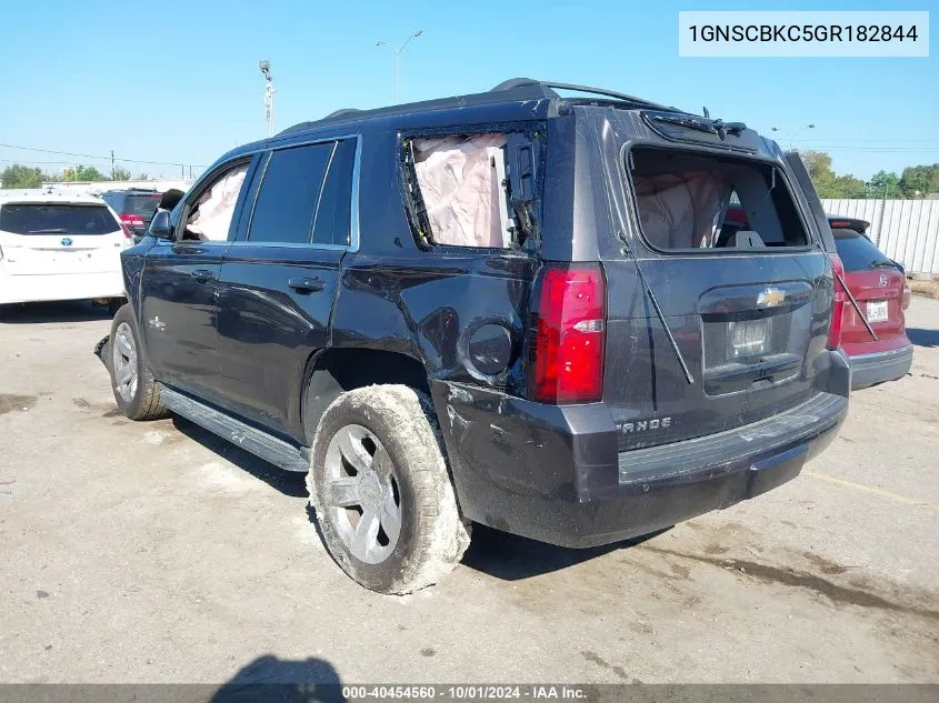 2016 Chevrolet Tahoe C1500 Lt VIN: 1GNSCBKC5GR182844 Lot: 40454560