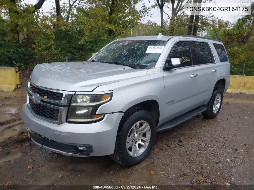 2016 Chevrolet Tahoe Lt VIN: 1GNSKBKC4GR164175 Lot: 40456008