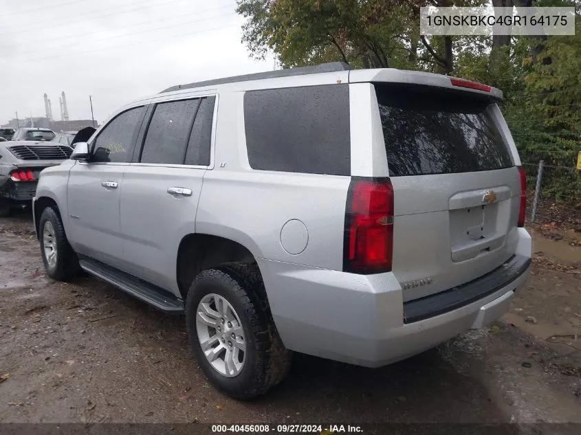 2016 Chevrolet Tahoe Lt VIN: 1GNSKBKC4GR164175 Lot: 40456008