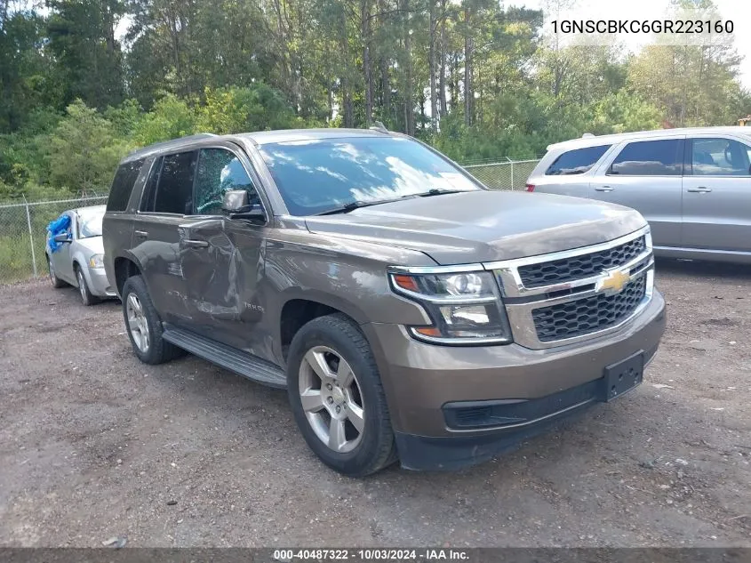 2016 Chevrolet Tahoe Lt VIN: 1GNSCBKC6GR223160 Lot: 40487322