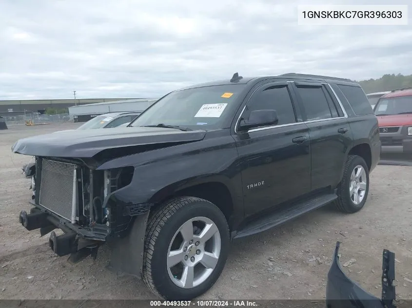 2016 Chevrolet Tahoe Lt VIN: 1GNSKBKC7GR396303 Lot: 40493537