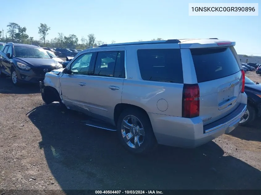 2016 Chevrolet Tahoe Ltz VIN: 1GNSKCKC0GR390896 Lot: 40504407