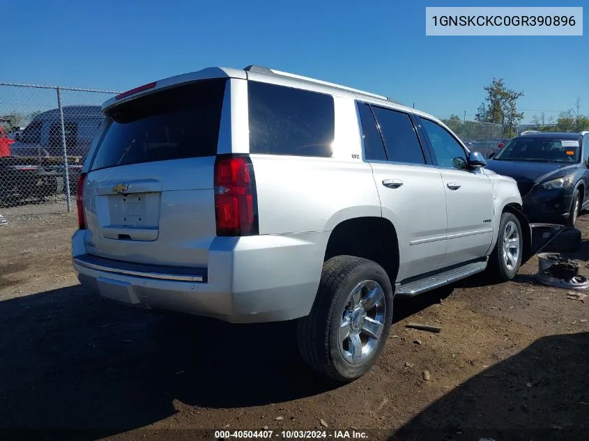 2016 Chevrolet Tahoe Ltz VIN: 1GNSKCKC0GR390896 Lot: 40504407