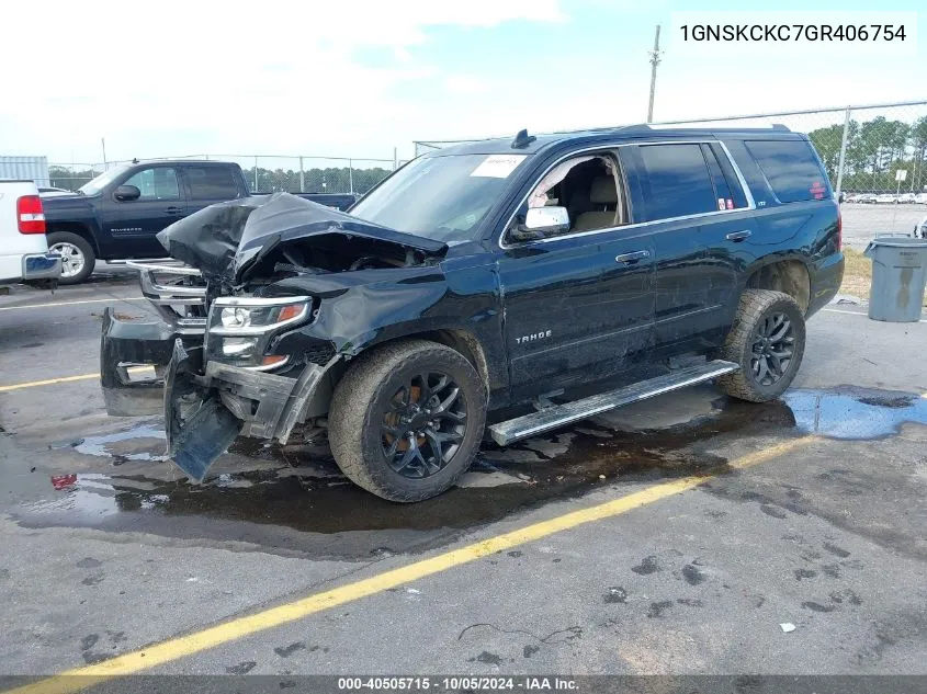 2016 Chevrolet Tahoe Ltz VIN: 1GNSKCKC7GR406754 Lot: 40505715