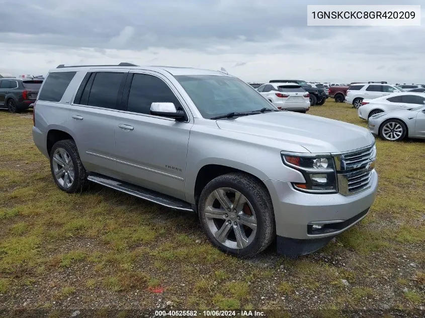 1GNSKCKC8GR420209 2016 Chevrolet Tahoe K1500 Ltz