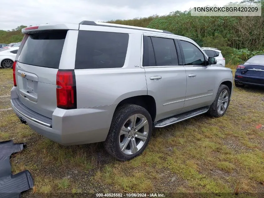 2016 Chevrolet Tahoe K1500 Ltz VIN: 1GNSKCKC8GR420209 Lot: 40525582