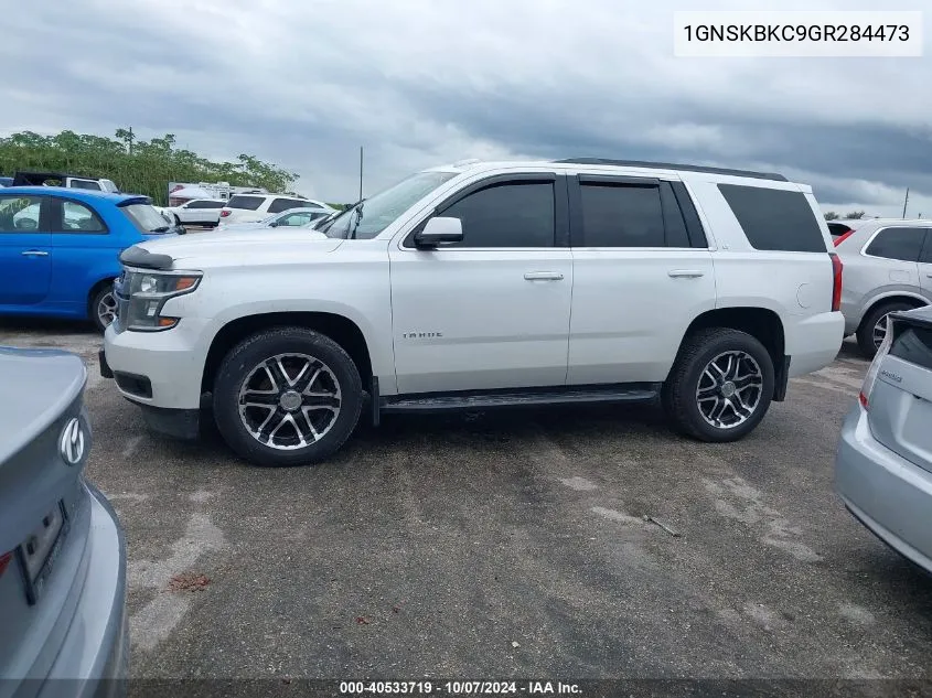 2016 Chevrolet Tahoe K1500 Lt VIN: 1GNSKBKC9GR284473 Lot: 40533719