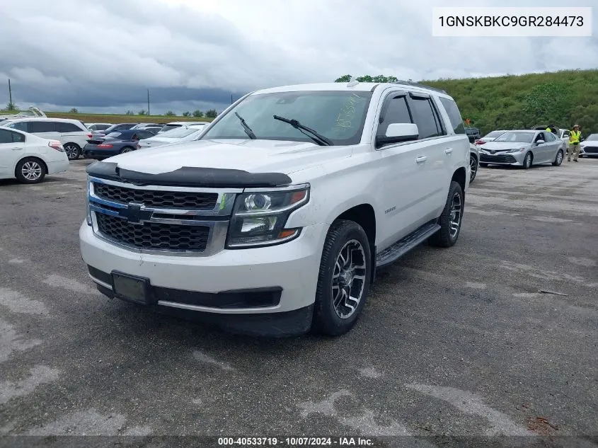 2016 Chevrolet Tahoe K1500 Lt VIN: 1GNSKBKC9GR284473 Lot: 40533719