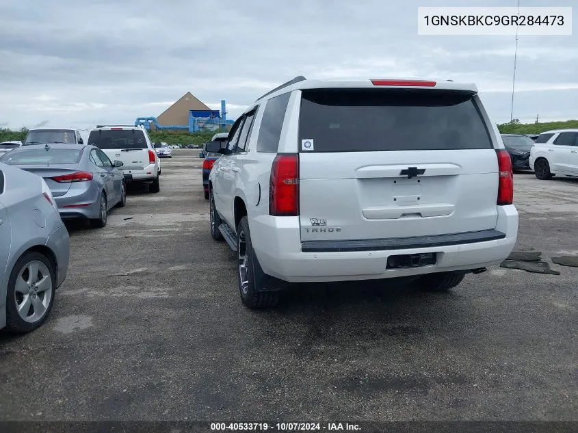 2016 Chevrolet Tahoe K1500 Lt VIN: 1GNSKBKC9GR284473 Lot: 40533719