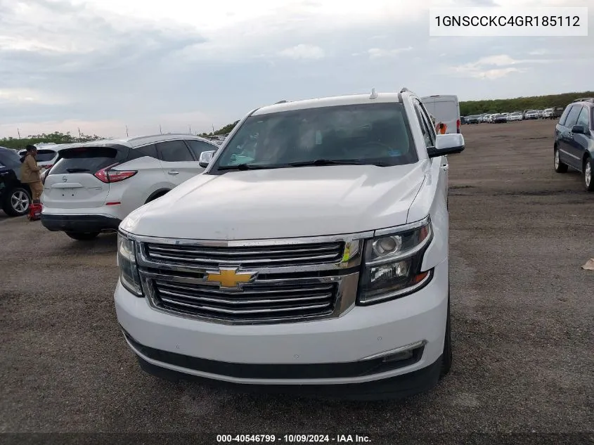 2016 Chevrolet Tahoe C1500 Ltz VIN: 1GNSCCKC4GR185112 Lot: 40546799