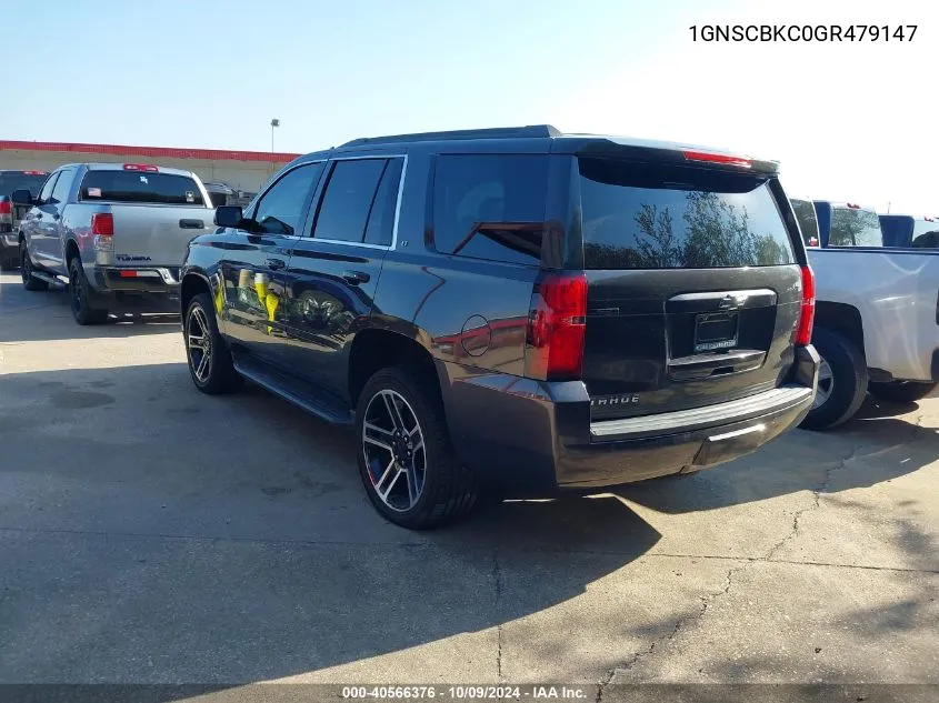 2016 Chevrolet Tahoe Lt VIN: 1GNSCBKC0GR479147 Lot: 40566376