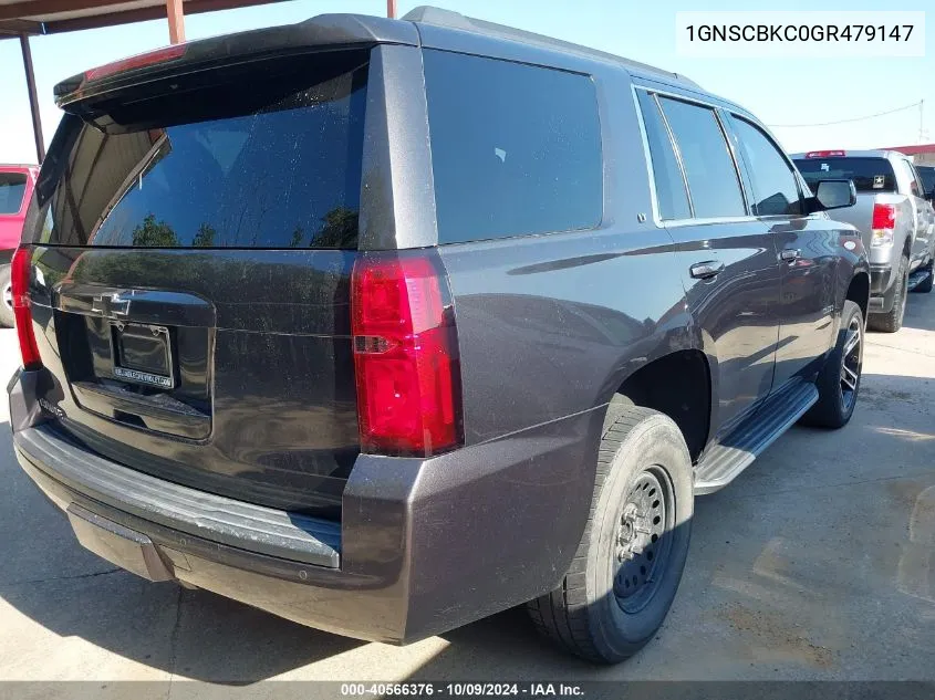 2016 Chevrolet Tahoe Lt VIN: 1GNSCBKC0GR479147 Lot: 40566376