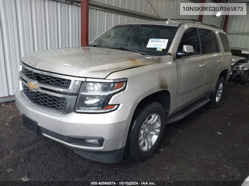 1GNSKBKC3GR365873 2016 Chevrolet Tahoe Lt