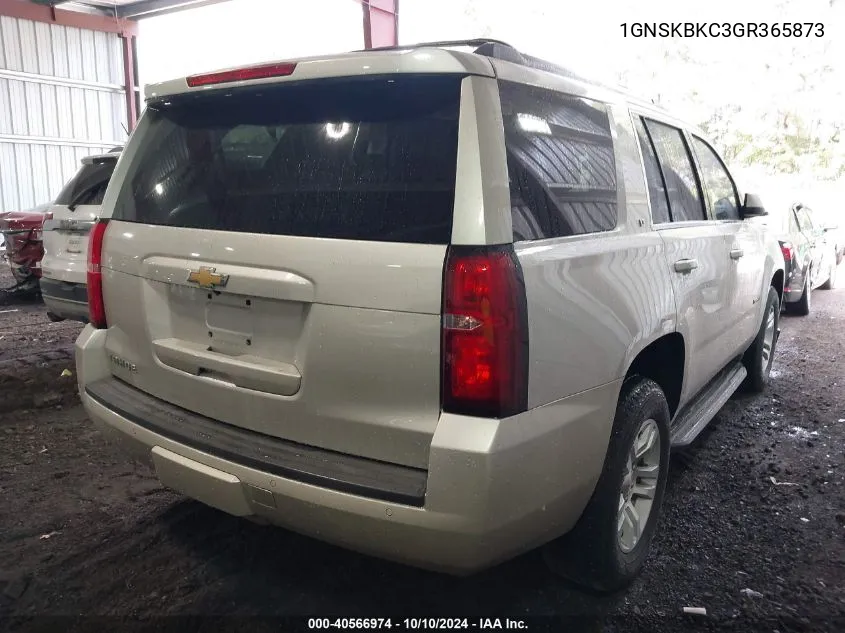 1GNSKBKC3GR365873 2016 Chevrolet Tahoe Lt