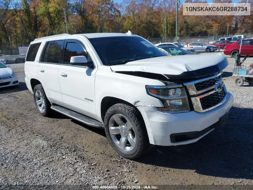 2016 Chevrolet Tahoe Ls VIN: 1GNSKAKC6GR288734 Lot: 40604885