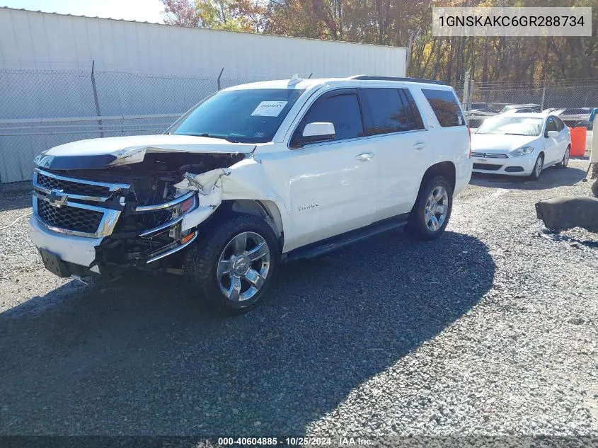 2016 Chevrolet Tahoe Ls VIN: 1GNSKAKC6GR288734 Lot: 40604885