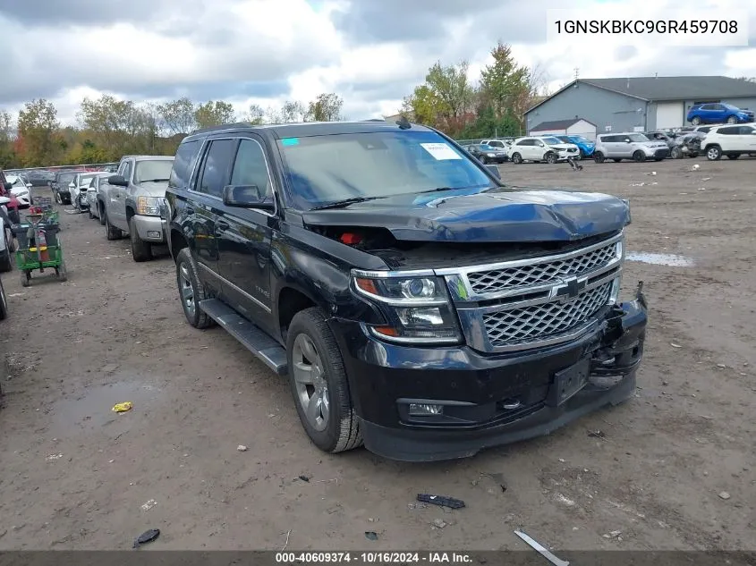 2016 Chevrolet Tahoe Lt VIN: 1GNSKBKC9GR459708 Lot: 40609374