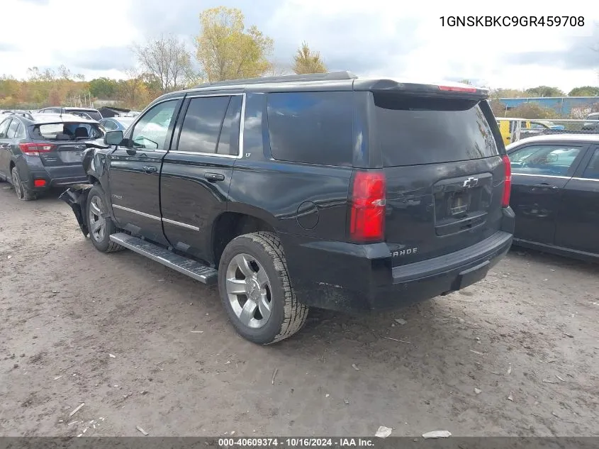 2016 Chevrolet Tahoe Lt VIN: 1GNSKBKC9GR459708 Lot: 40609374