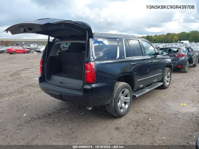 2016 Chevrolet Tahoe Lt VIN: 1GNSKBKC9GR459708 Lot: 40609374