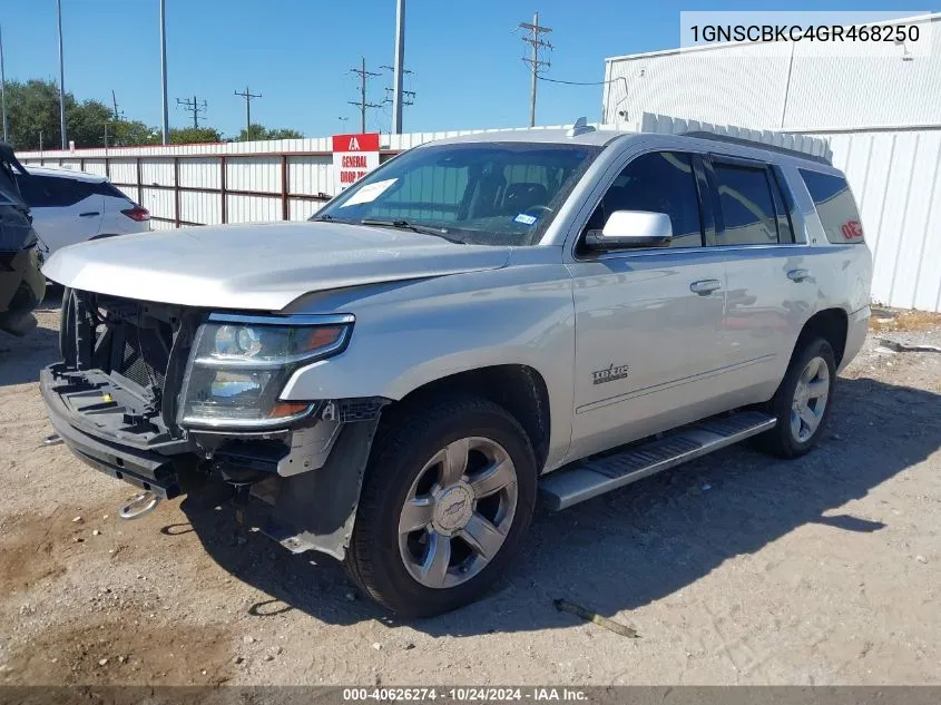 2016 Chevrolet Tahoe C1500 Lt VIN: 1GNSCBKC4GR468250 Lot: 40626274