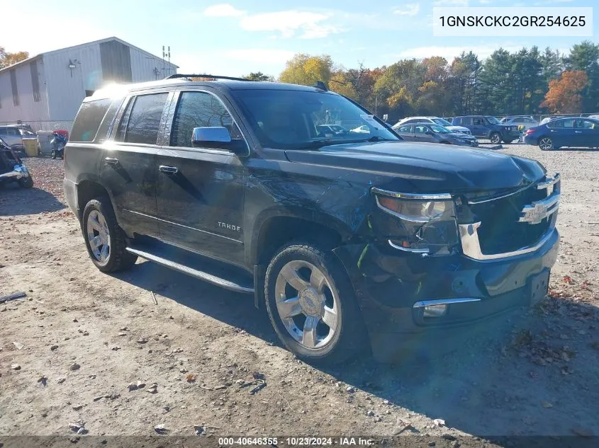 2016 Chevrolet Tahoe Ltz VIN: 1GNSKCKC2GR254625 Lot: 40646355