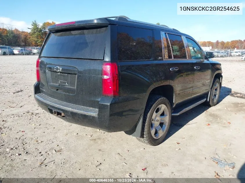 2016 Chevrolet Tahoe Ltz VIN: 1GNSKCKC2GR254625 Lot: 40646355