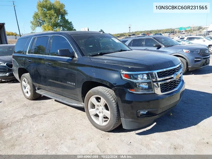 2016 Chevrolet Tahoe Lt VIN: 1GNSCBKC6GR231565 Lot: 40661089