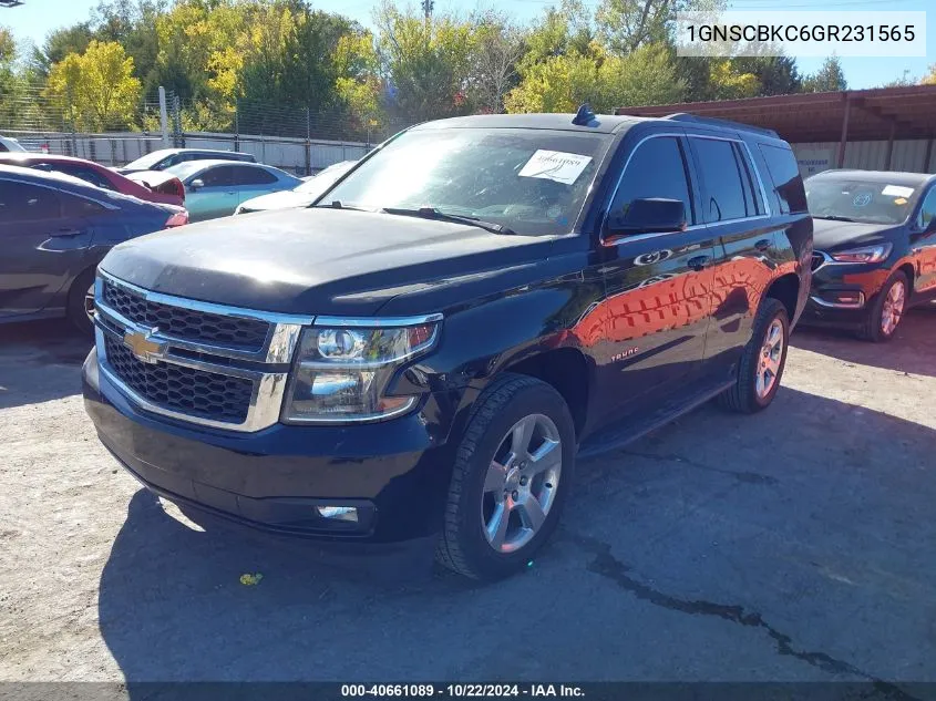 2016 Chevrolet Tahoe Lt VIN: 1GNSCBKC6GR231565 Lot: 40661089