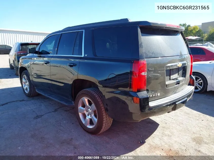 2016 Chevrolet Tahoe Lt VIN: 1GNSCBKC6GR231565 Lot: 40661089