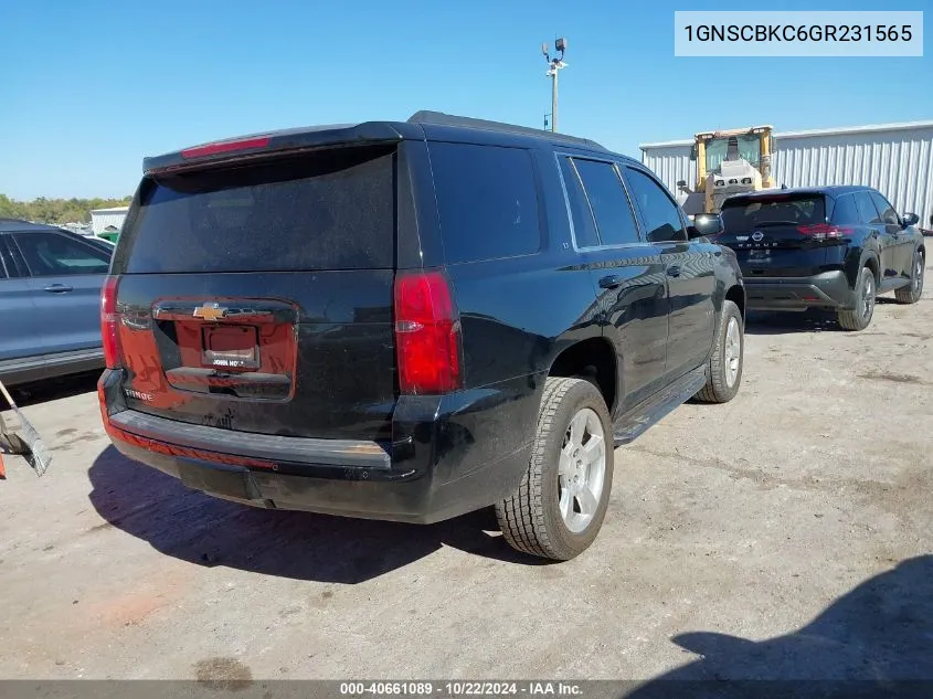 2016 Chevrolet Tahoe Lt VIN: 1GNSCBKC6GR231565 Lot: 40661089