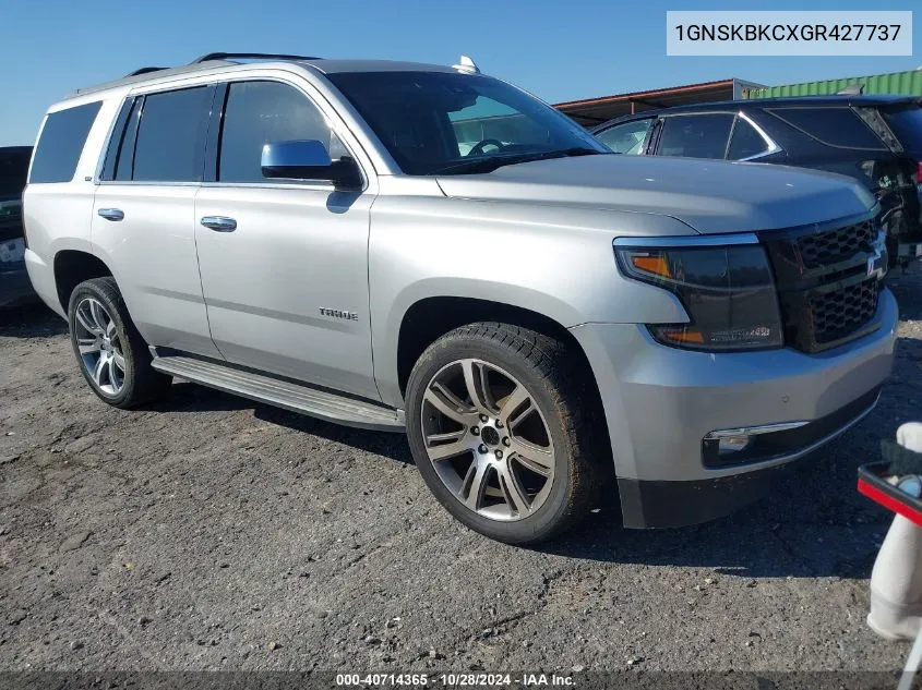 2016 Chevrolet Tahoe Lt VIN: 1GNSKBKCXGR427737 Lot: 40714365