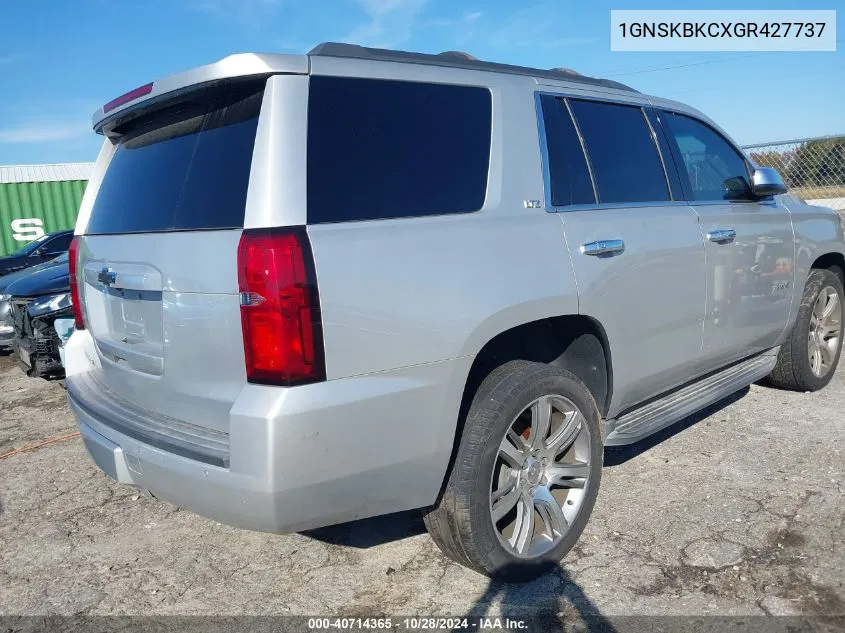 2016 Chevrolet Tahoe Lt VIN: 1GNSKBKCXGR427737 Lot: 40714365