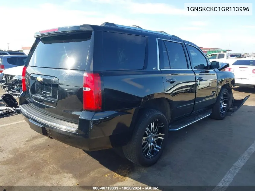 1GNSKCKC1GR113996 2016 Chevrolet Tahoe Ltz