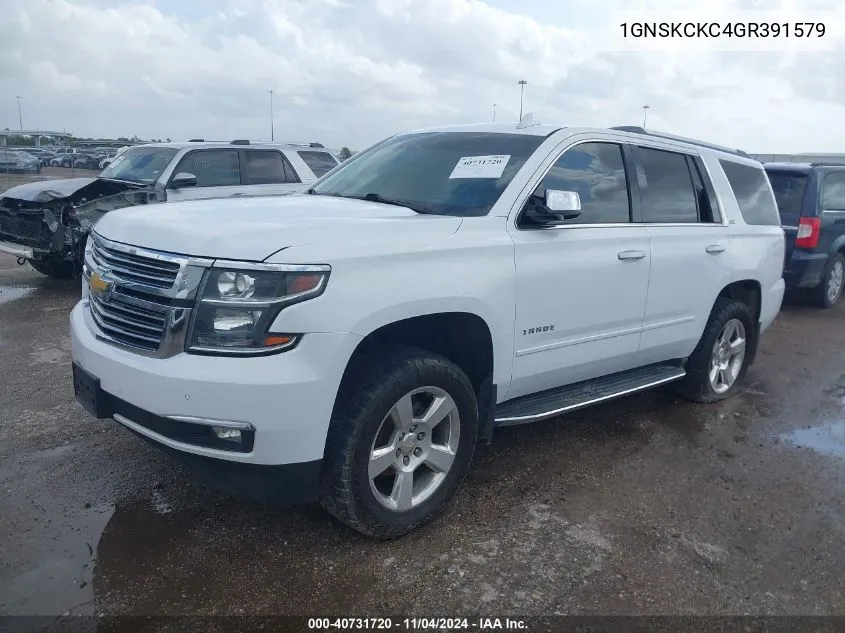 2016 Chevrolet Tahoe Ltz VIN: 1GNSKCKC4GR391579 Lot: 40731720