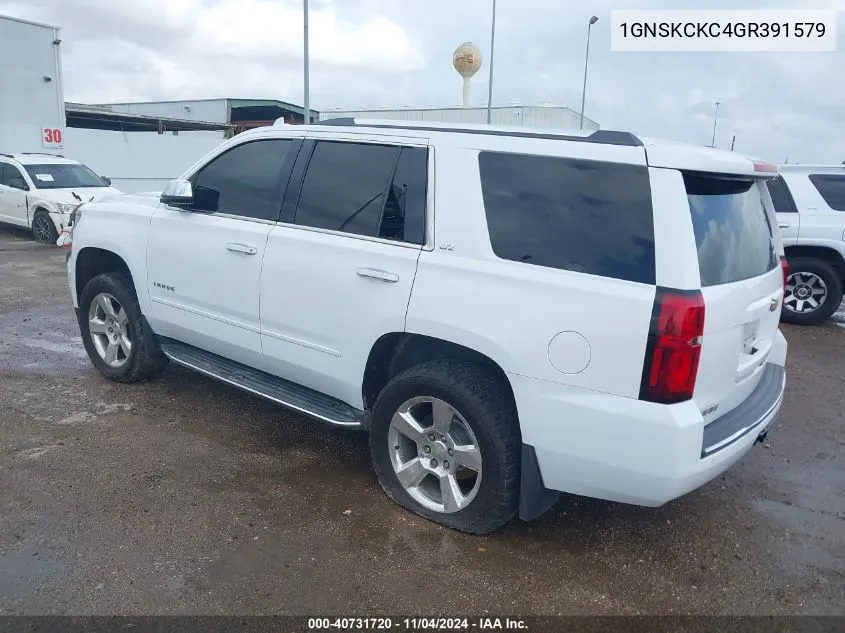 2016 Chevrolet Tahoe Ltz VIN: 1GNSKCKC4GR391579 Lot: 40731720