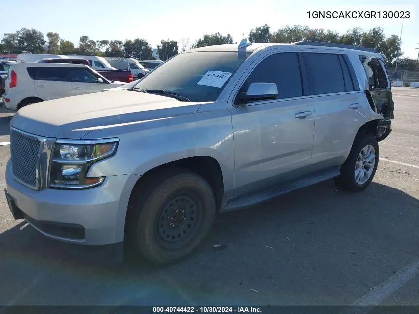 2016 Chevrolet Tahoe Ls VIN: 1GNSCAKCXGR130023 Lot: 40744422