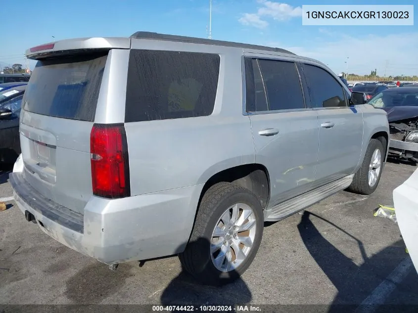 2016 Chevrolet Tahoe Ls VIN: 1GNSCAKCXGR130023 Lot: 40744422