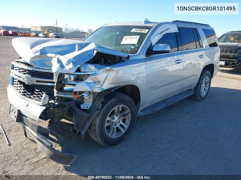 2016 Chevrolet Tahoe Lt VIN: 1GNSCBKC8GR101495 Lot: 40790523