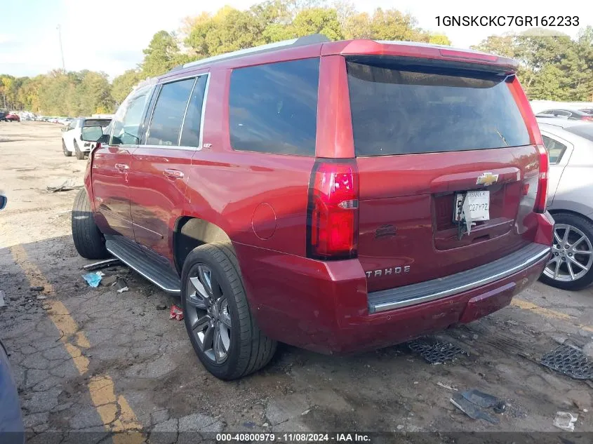 2016 Chevrolet Tahoe Ltz VIN: 1GNSKCKC7GR162233 Lot: 40800979