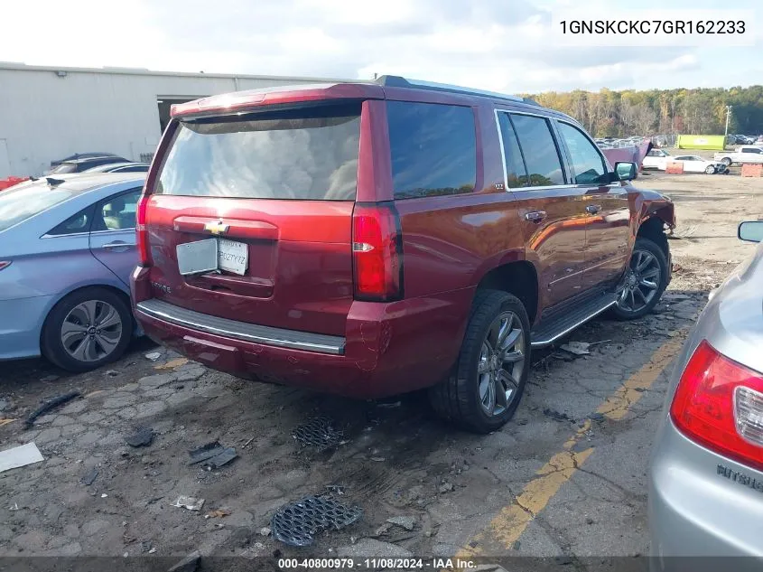 2016 Chevrolet Tahoe Ltz VIN: 1GNSKCKC7GR162233 Lot: 40800979