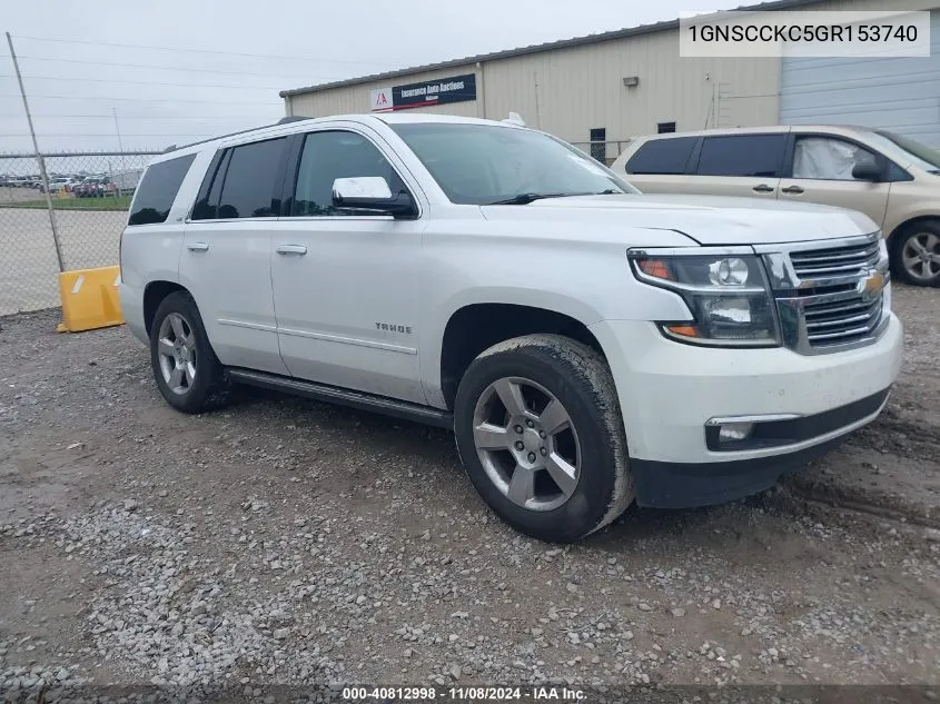 2016 Chevrolet Tahoe Ltz VIN: 1GNSCCKC5GR153740 Lot: 40812998