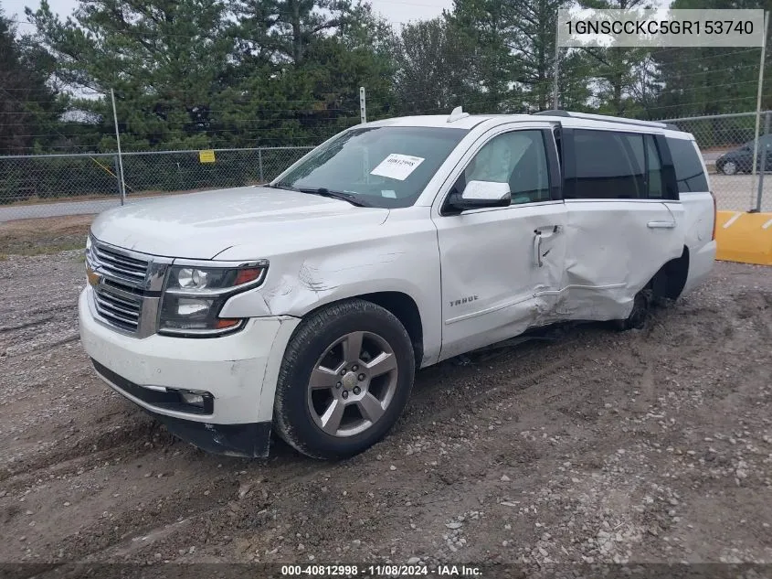 2016 Chevrolet Tahoe Ltz VIN: 1GNSCCKC5GR153740 Lot: 40812998